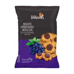Biscoito Zagonel Amanteigado Nata e Uva 270g