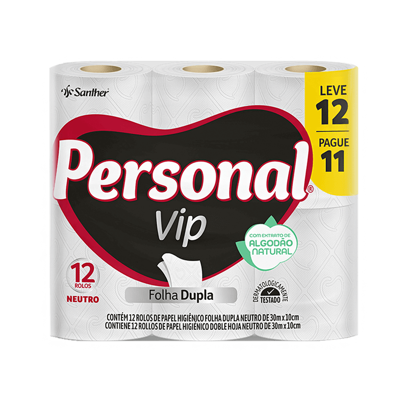 Papel-Higinico-Personal-Vip-Neutro-Folha-Dupla-30m-Leve-12-Rolos-Pague-11-Rolos