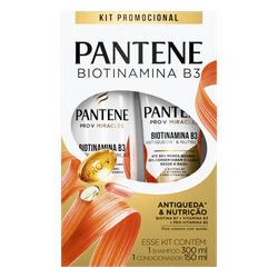 Shampoo e Condicionador Pantene Pro-V Miracles Antiqueda Biotinamina B3 300ml/150ml