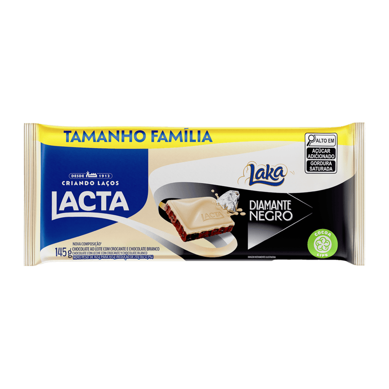 Chocolate-Lacta-LakaDiamante-Negro-Tamanho-Famlia-145g