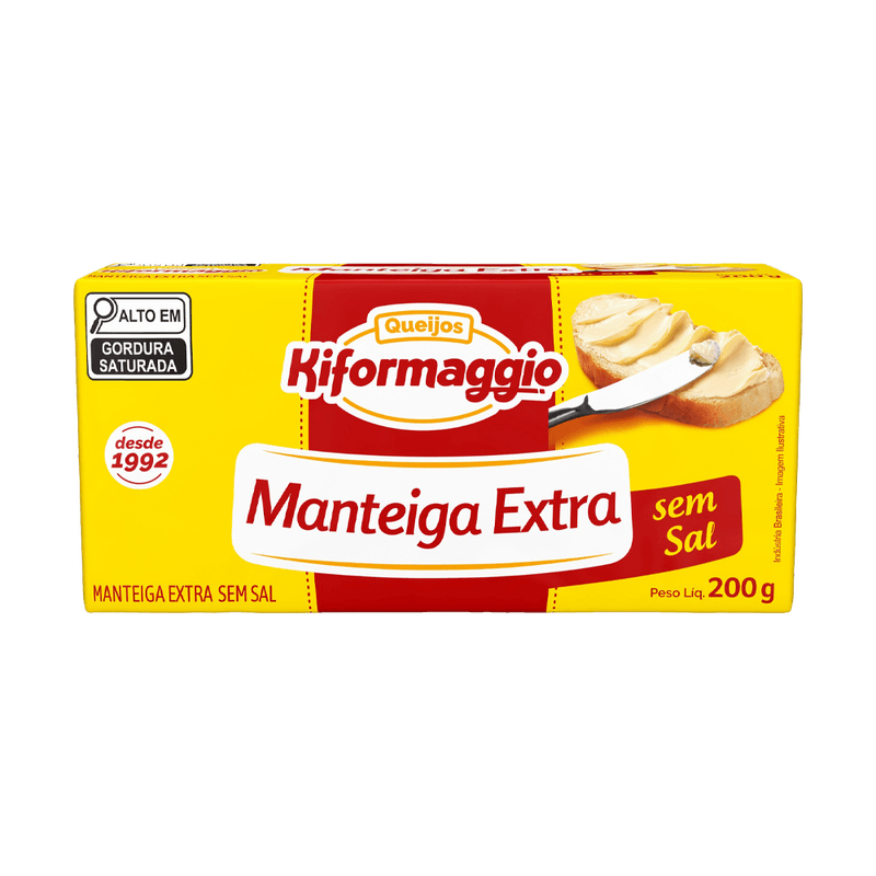 Manteiga-Kiformaggio-Extra-sem-Sal-Tablete-200g