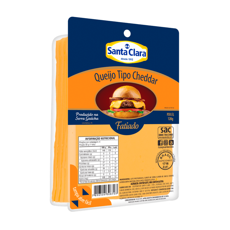 Queijo-Santa-Clara-Cheddar-Fatiado-120g