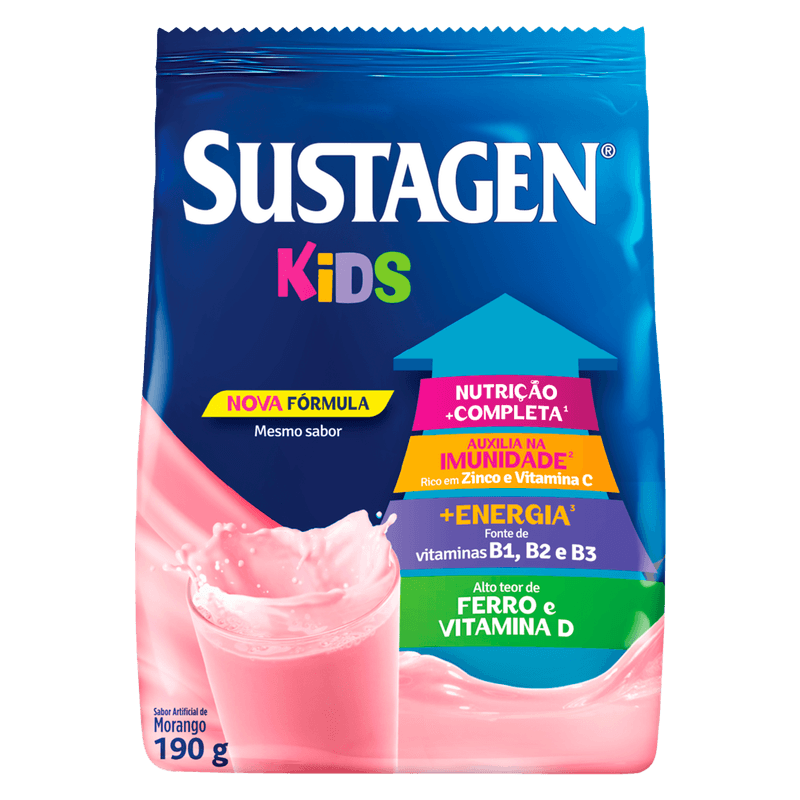 Suplemento-Nutricional-Sustagen-Kids-Morango-Sach-190g