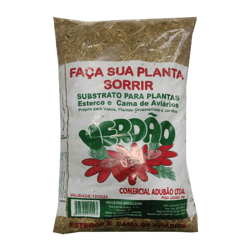 Substrato-para-Plantas-Verdo-EstercoCama-de-Avirios-2kg
