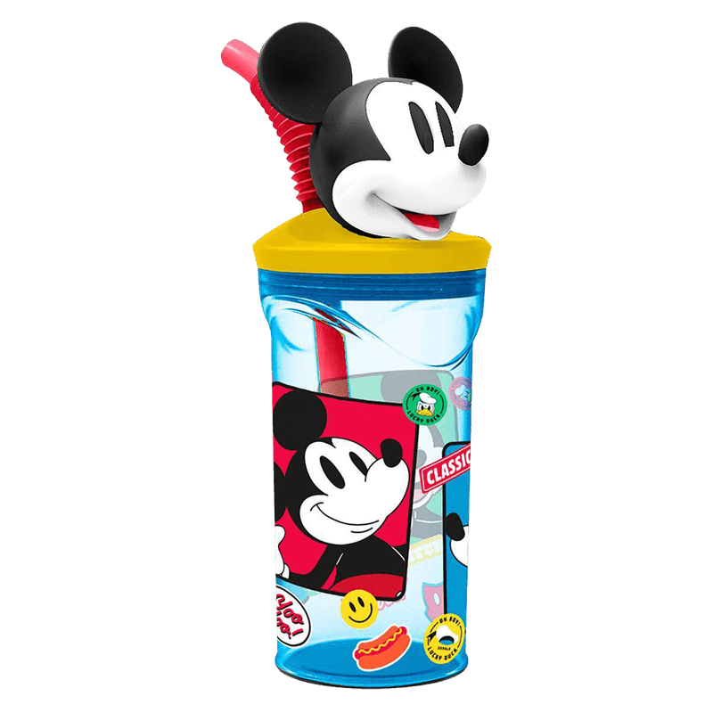 Copo-Yangzi-3D-Mickey-com-Canudo-360ml-UN