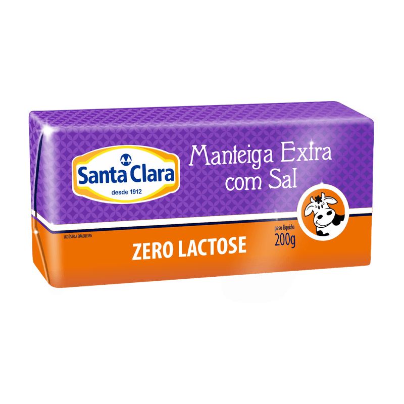Manteiga-Santa-Clara-Extra-com-Sal-Zero-Lactose-Tablete-200g