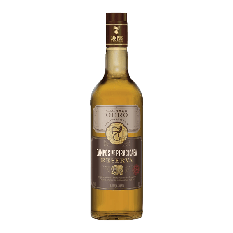 Cachaa 7 Campos de Piracicaba Reserva Ouro 970ml