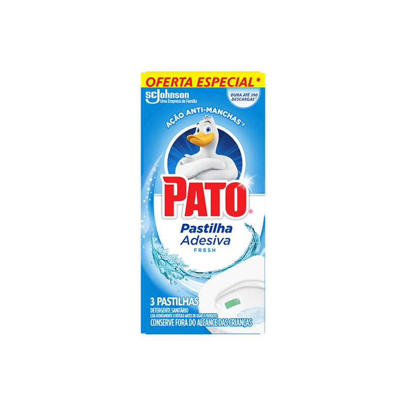 Detergente Sanitrio Pato Pastilha Adesiva Fresh com 03un Oferta Especial