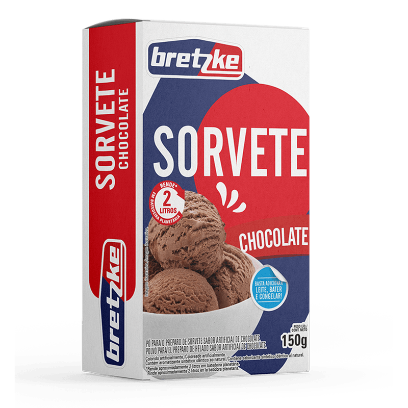 Mistura para Sorvete Bretzke Chocolate 150g