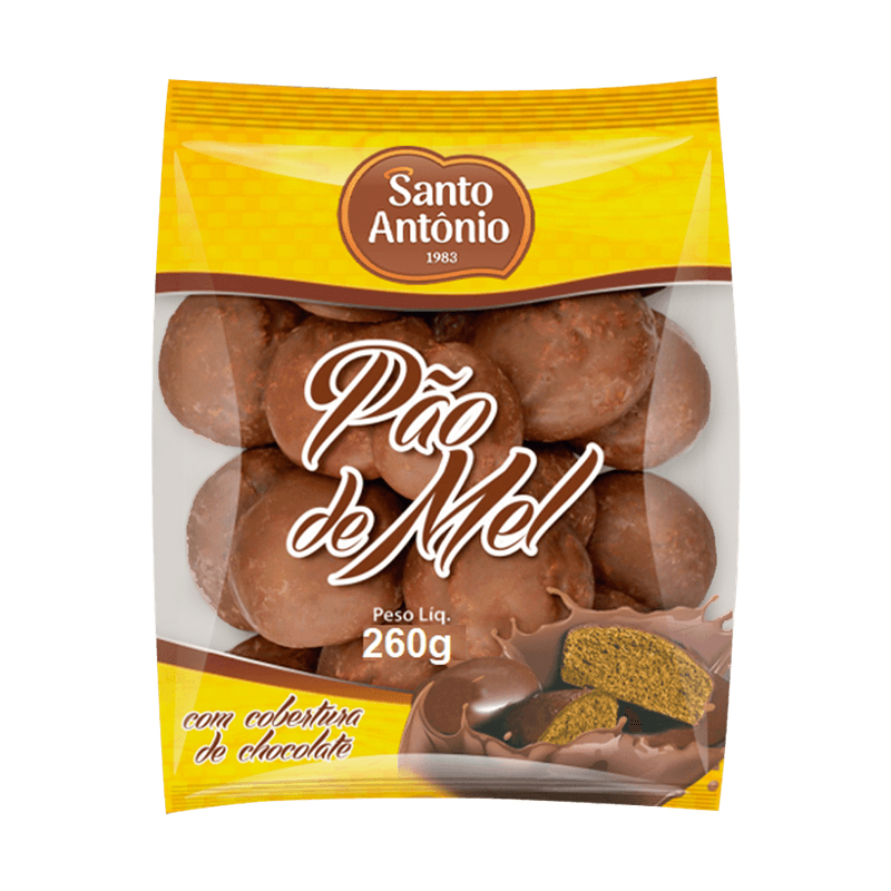Biscoito Santo Antnio Po de Mel com Chocolate 260g