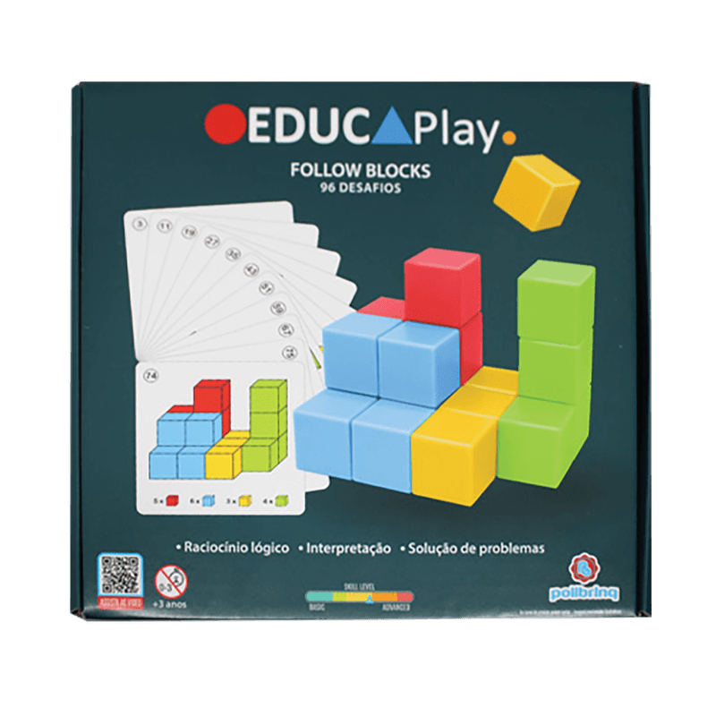 Blocos de Montar Polibrinq Educa Play 96 Desafios