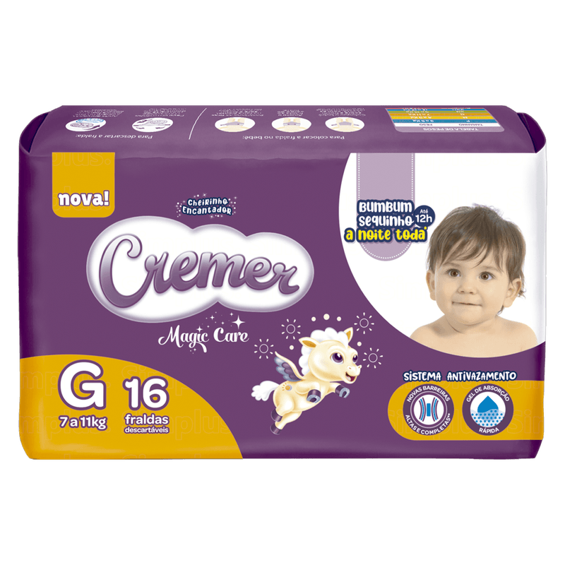 Fralda Descartvel Cremer Jumbinho G com 16un