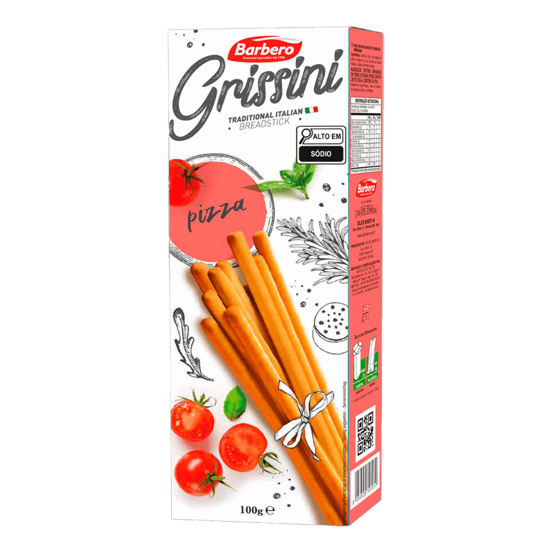 Salgadinho Barbero Grissini Pizza Caixa 100g