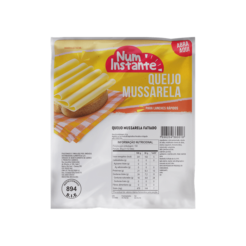 Queijo Num Instante Mussarela Fatiado 300g