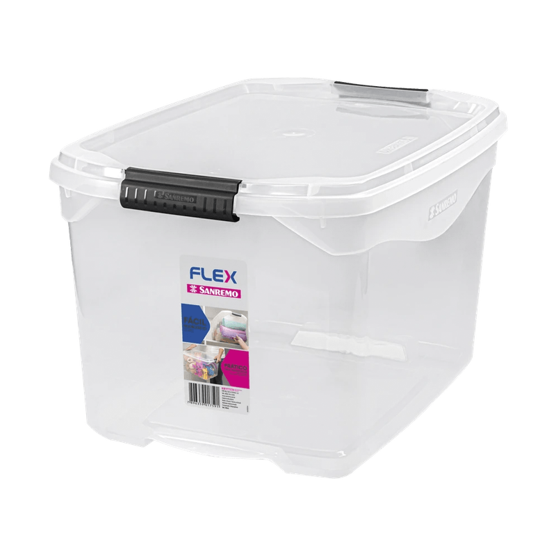 Organizador Sanremo Flex Transparente com Tampa 29L
