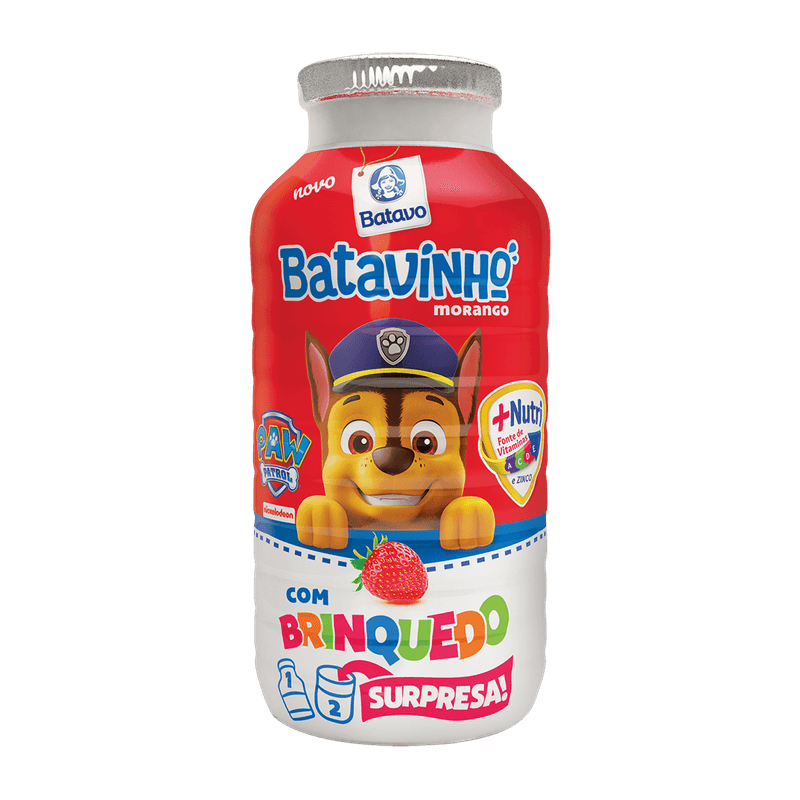 Iogurte Batavo Batavinho Morango com Brinquedo Surpresa Garrafa 110g