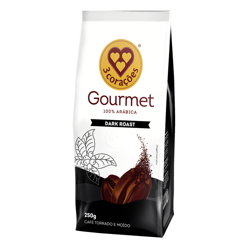 Caf 3 Coraes Gourmet Dark Roast 100 Arbica 250g