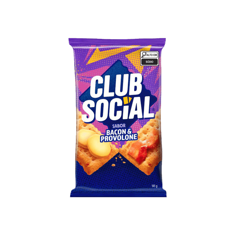 Biscoito Club Social Bacon Provolone 141g