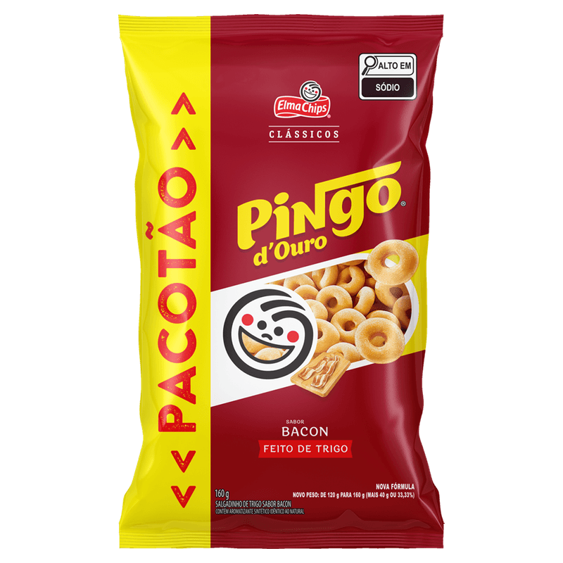 Salgadinho Elma Chips Pingo DOuro Bacon 160g
