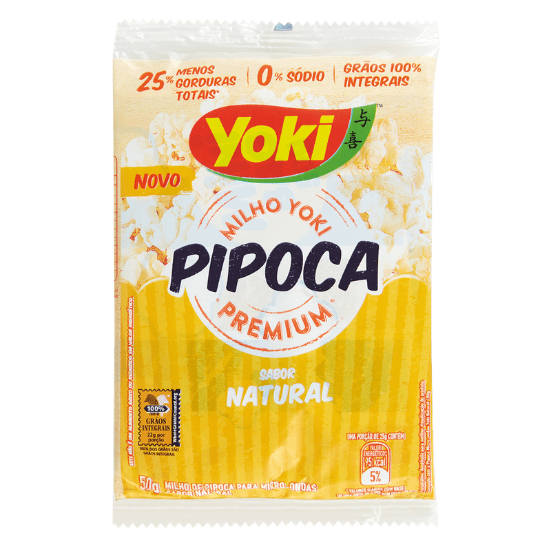Pipoca para Microondas Yoki Natural 50g