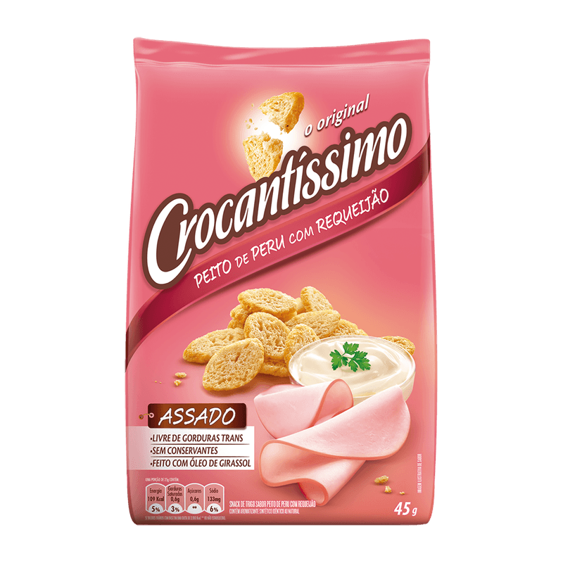 Biscoito Crocantssimo Peito de Peru e Requeijo 40g