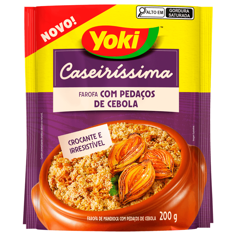 Farofa Yoki Caseirssima com Pedaos de Cebola 200g