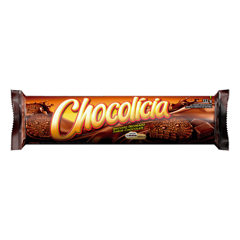 Biscoito Recheado Chocolcia Chocolate 132g