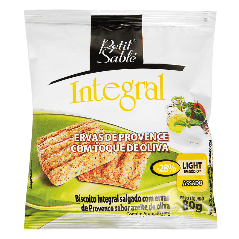 Biscoito Petit Sabl Integral Ervas de Provence com Azeite de Oliva 80g