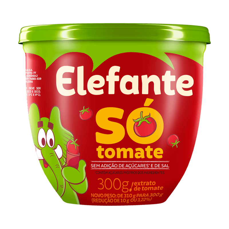 Extrato de Tomate Elefante S Tomate Pote 300g