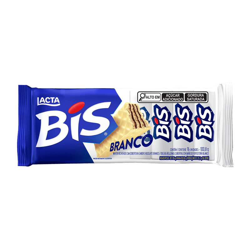 Chocolate Lacta Bis Chocolate Branco 1008g