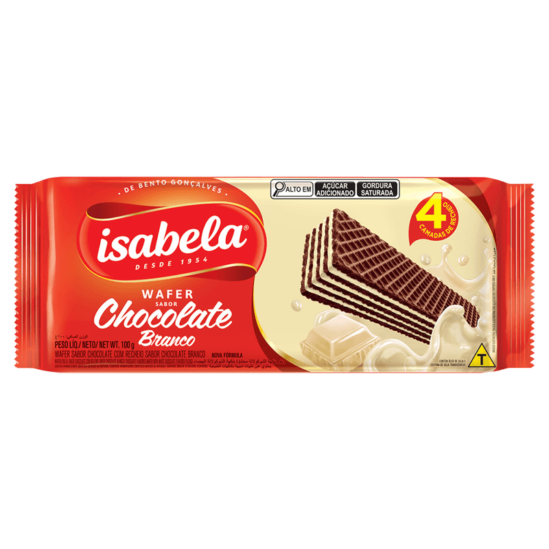 Wafer Isabela Chocolate Branco 100g
