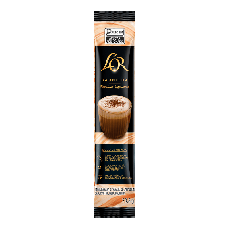 Caf LOR Cappuccino Baunilha Instantneo Sach 203g
