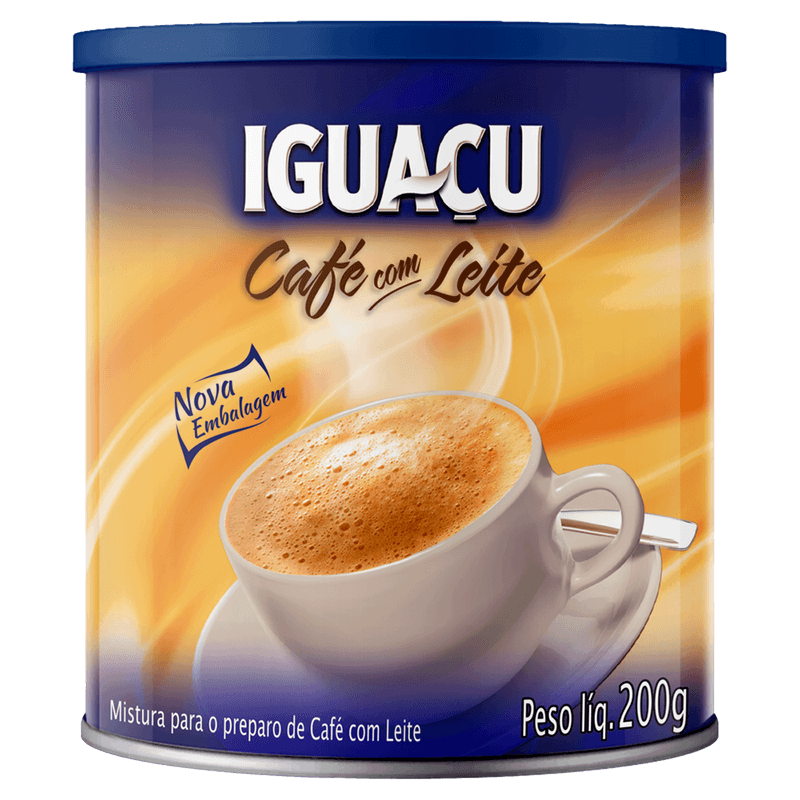 Caf Solvel Iguau Caf com Leite Lata 200g